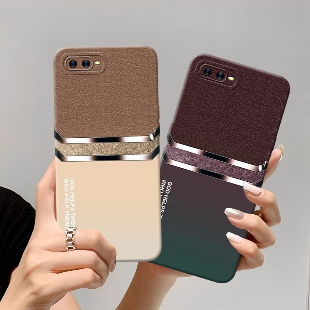 (FA-01) OPPO A3S - REAL C1 Softcase Procamera Silicon Case two silver motif Silicon - เคส HP - Soft 