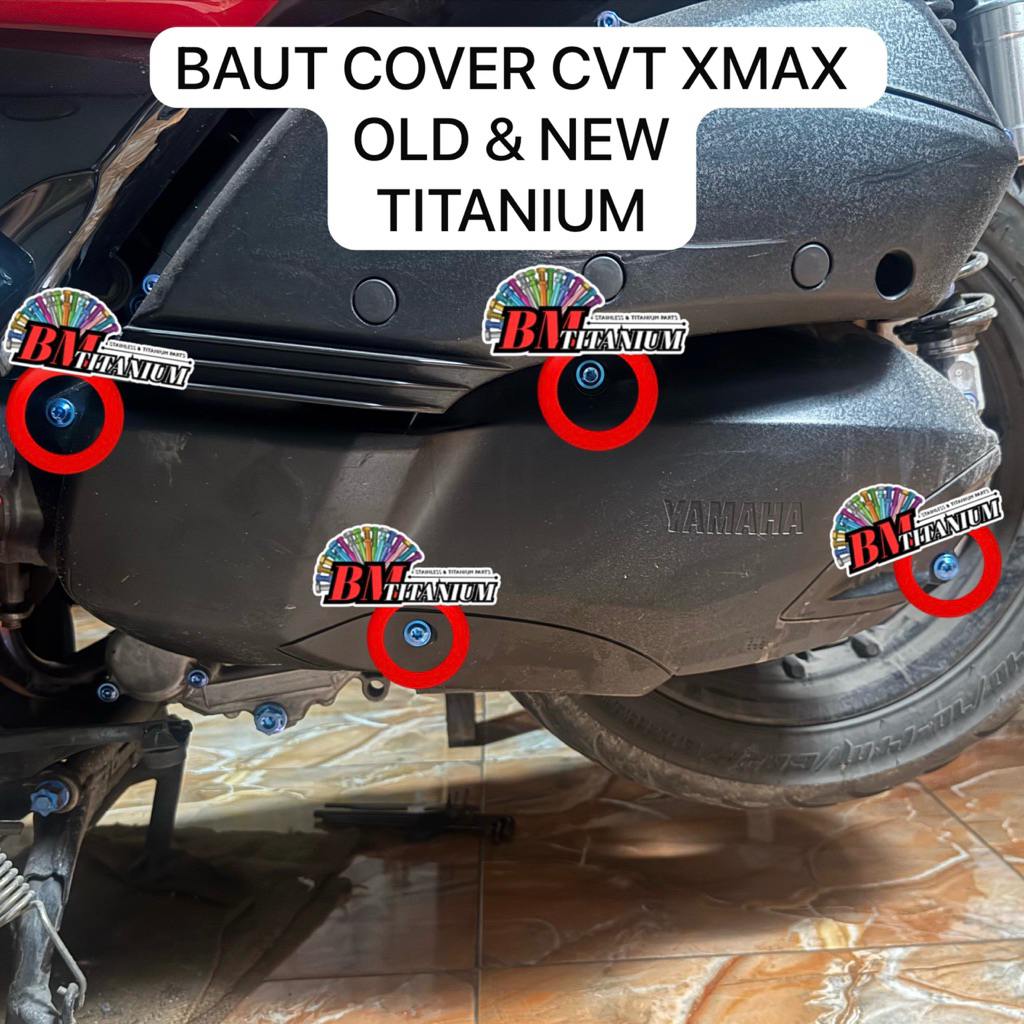 (TITANIUM) CVT TITANIUM COVER BOLT XMAX OLD XMAX ใหม่