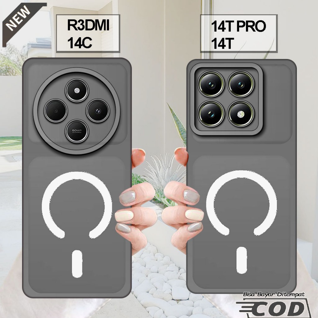 เคส XIAOMI REDMI 14C - เคส XIAOMI 14T - เคส XIAOMI 14T PRO _ปลอกซิลิโคนยืดหยุ่นใสสีดํา