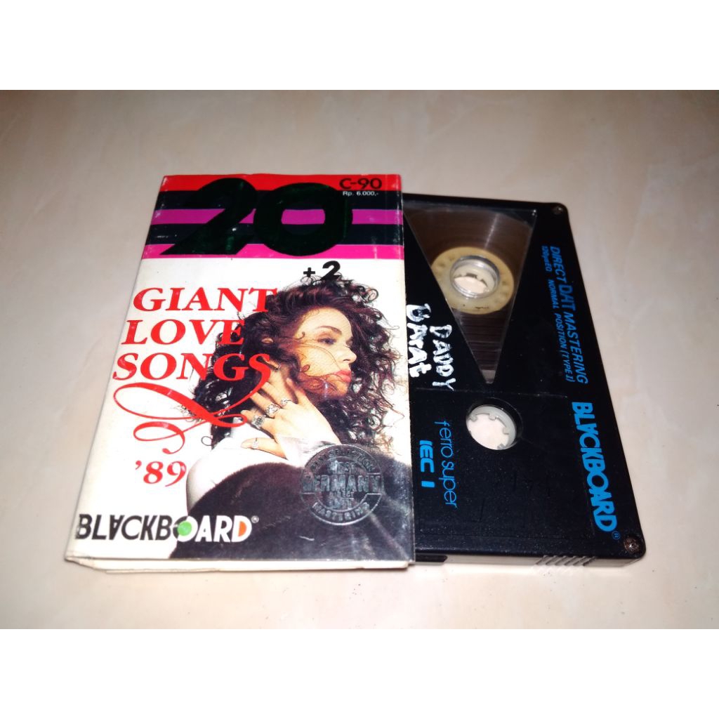 CASSETTE 20+2 GIANT LOVE SONGS 89 I LOVE YOU DADDY AFTER ALL BABY I LOVE YOUR WAY