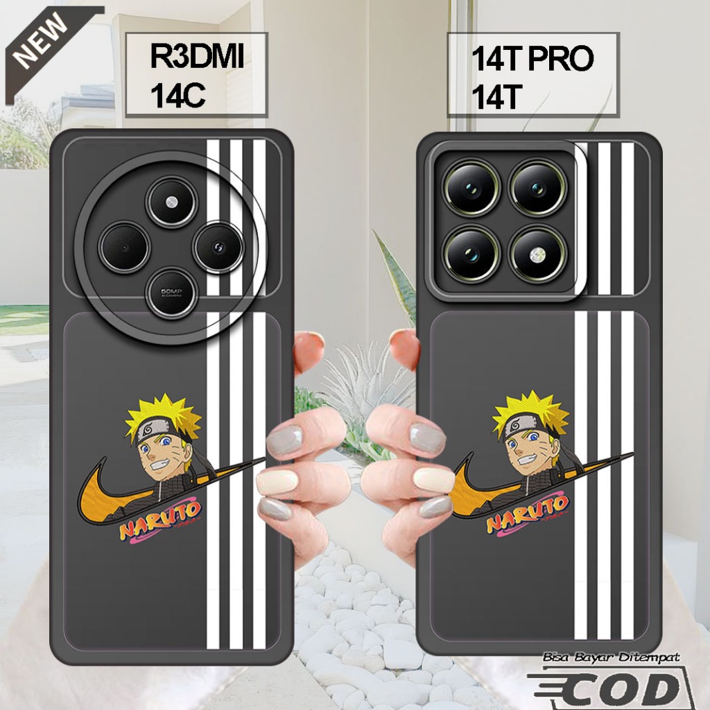 เคส XIAOMI REDMI 14C - เคส XIAOMI 14T - เคส XIAOMI 14T PRO _ปลอกซิลิโคนยืดหยุ่นใสสีดํา