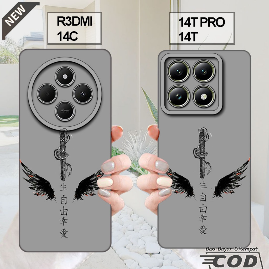 เคส XIAOMI REDMI 14C - เคส XIAOMI 14T - เคส XIAOMI 14T PRO _ปลอกซิลิโคนยืดหยุ่นใสสีดํา