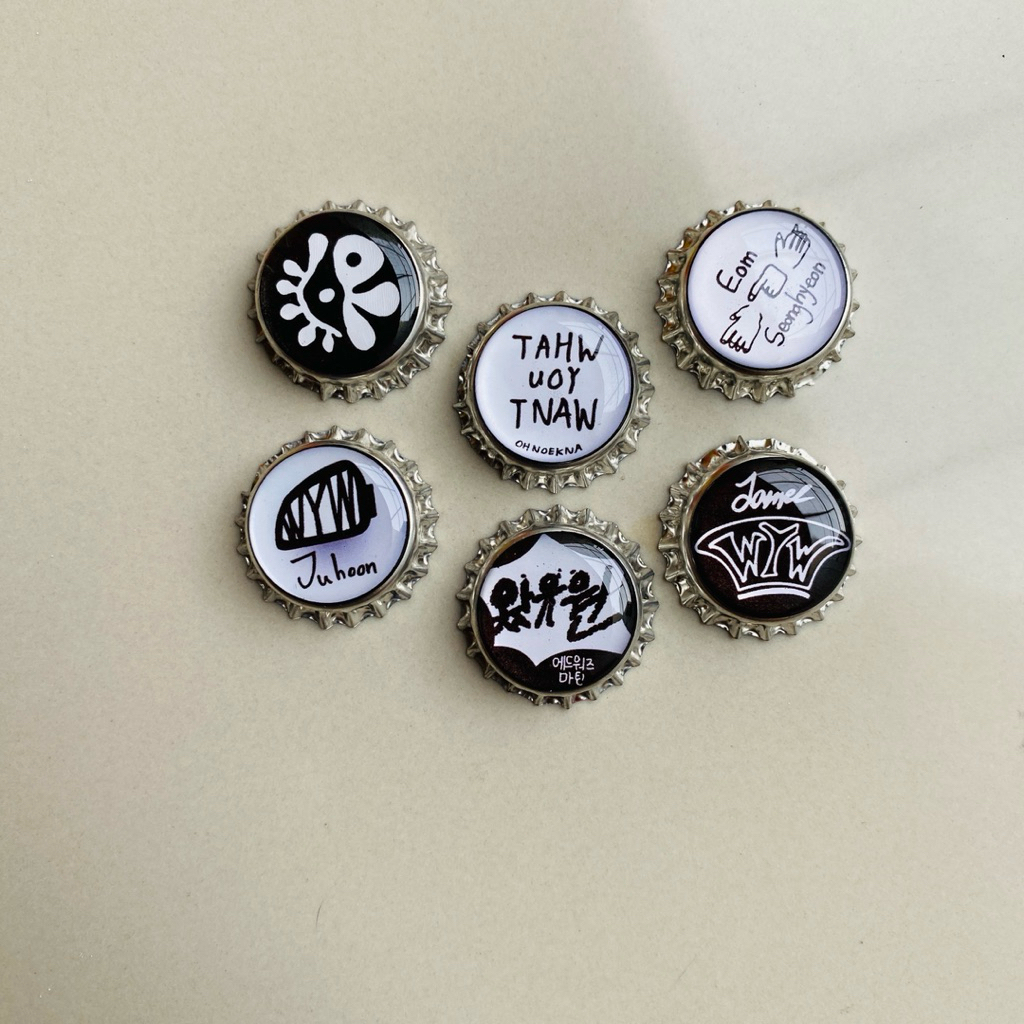 CORTIS BOTTLE CAP PIN BOTTLE Member BroCH ขนาด 30mm