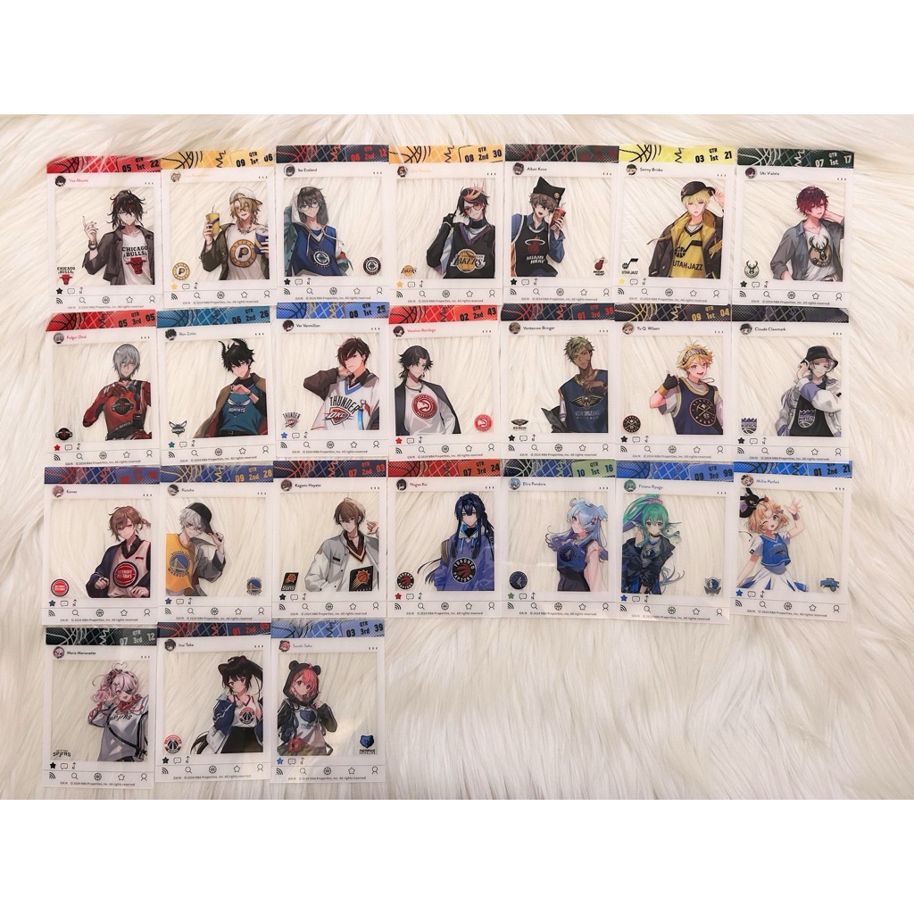 NIJISANJI JP EN NBA การ์ดใส เชกิ โพลารอยด์