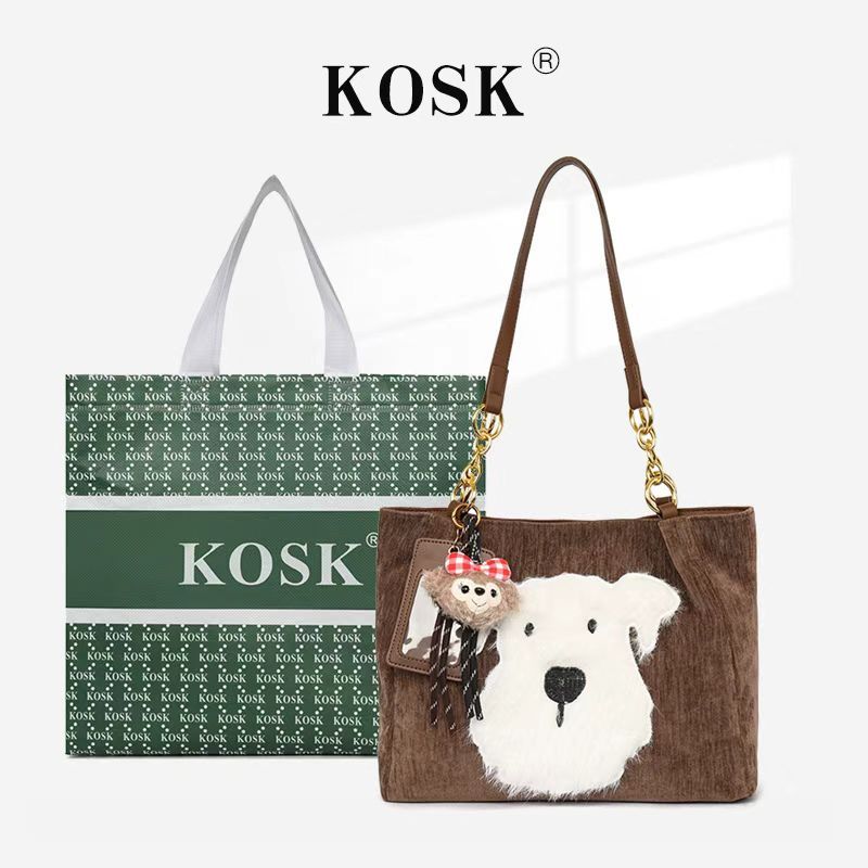 KOSK Womens Fashion Tote Bag Cute Motif Shoulder Bag - 8625