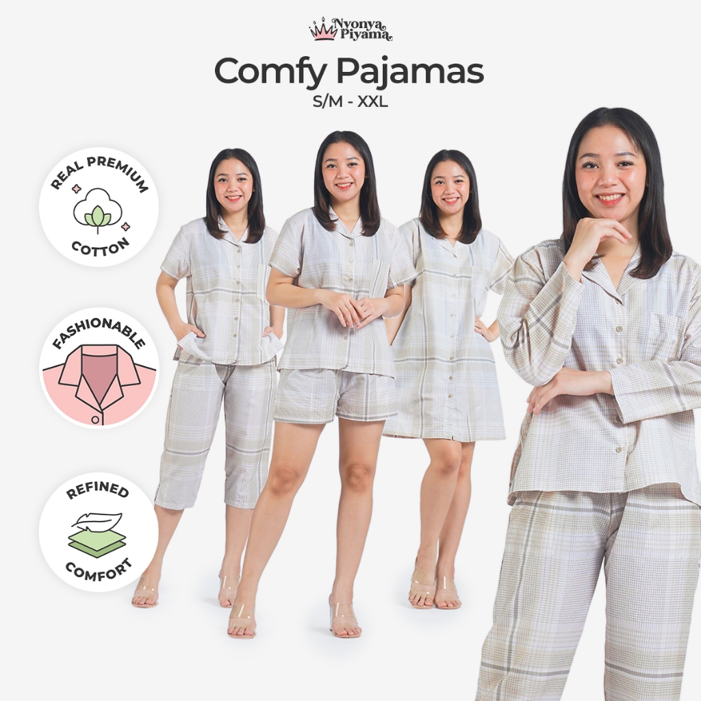 คุณนาง Comfy Pyjamas Cotton Set - Collins