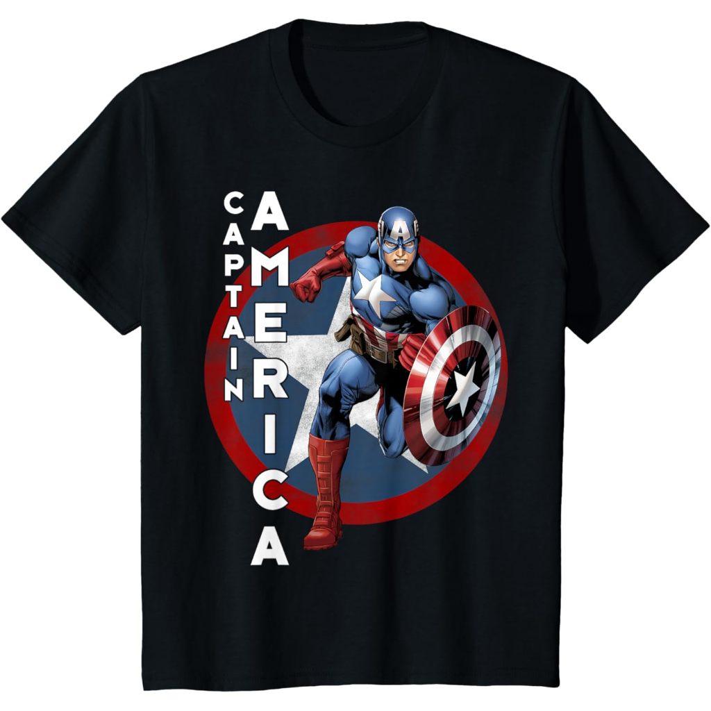 เสื้อยืด Marvel Avengers Vintage Captain America Avengers Icon เสื้อยืดเด็กตัวเล็ก