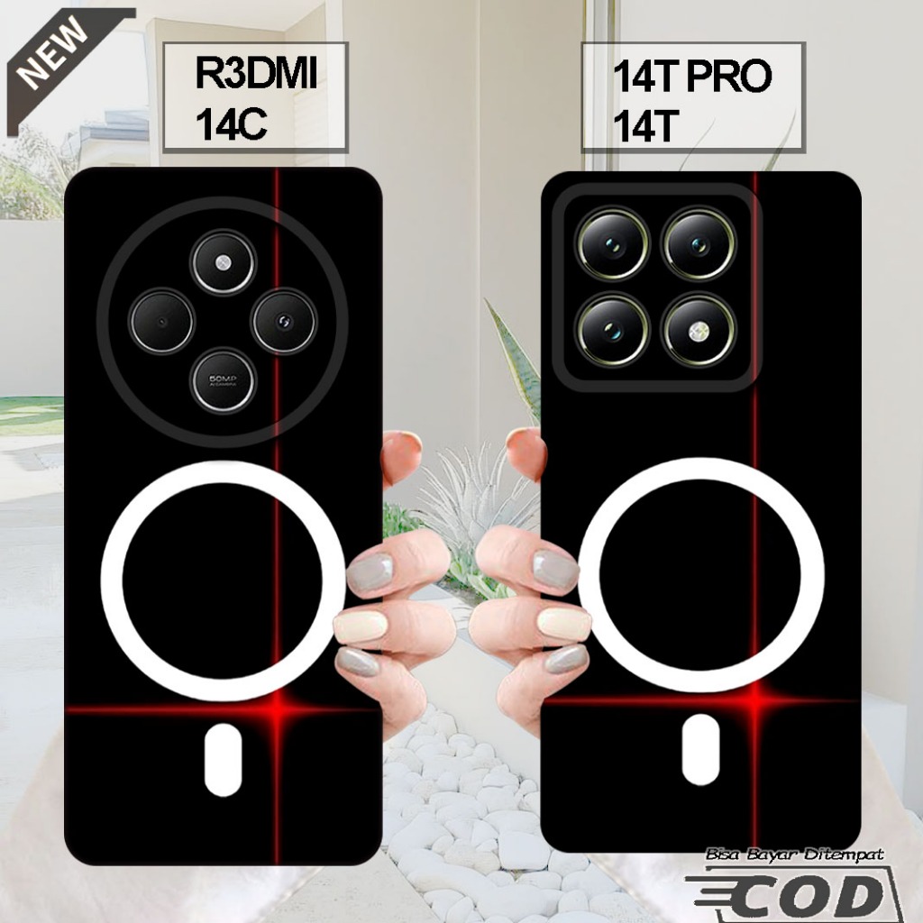 เคส XIAOMI REDMI 14C - เคส XIAOMI 14T - เคส XIAOMI 14T PRO _ปลอกซิลิโคนยืดหยุ่นใสสีดํา