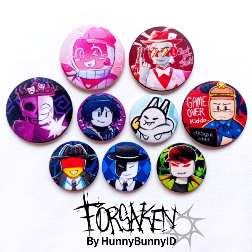 [ใหม่]Forsaken Glitter Pins badge Fanmerch HunnyBunny