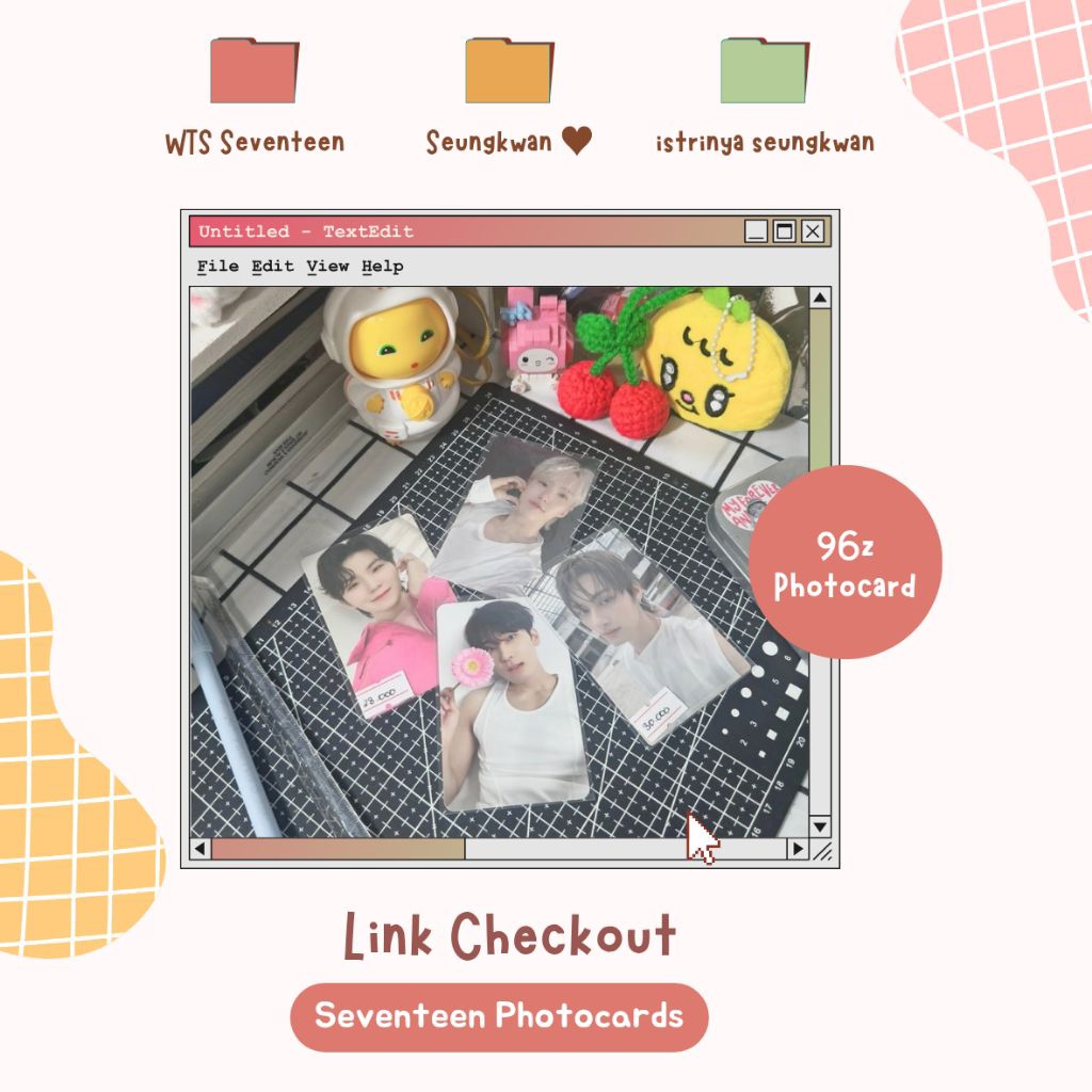 [Ready Room] Photocard Official Seventeen 96L Jun Hoshi Wonwoo Woozi Boy Group