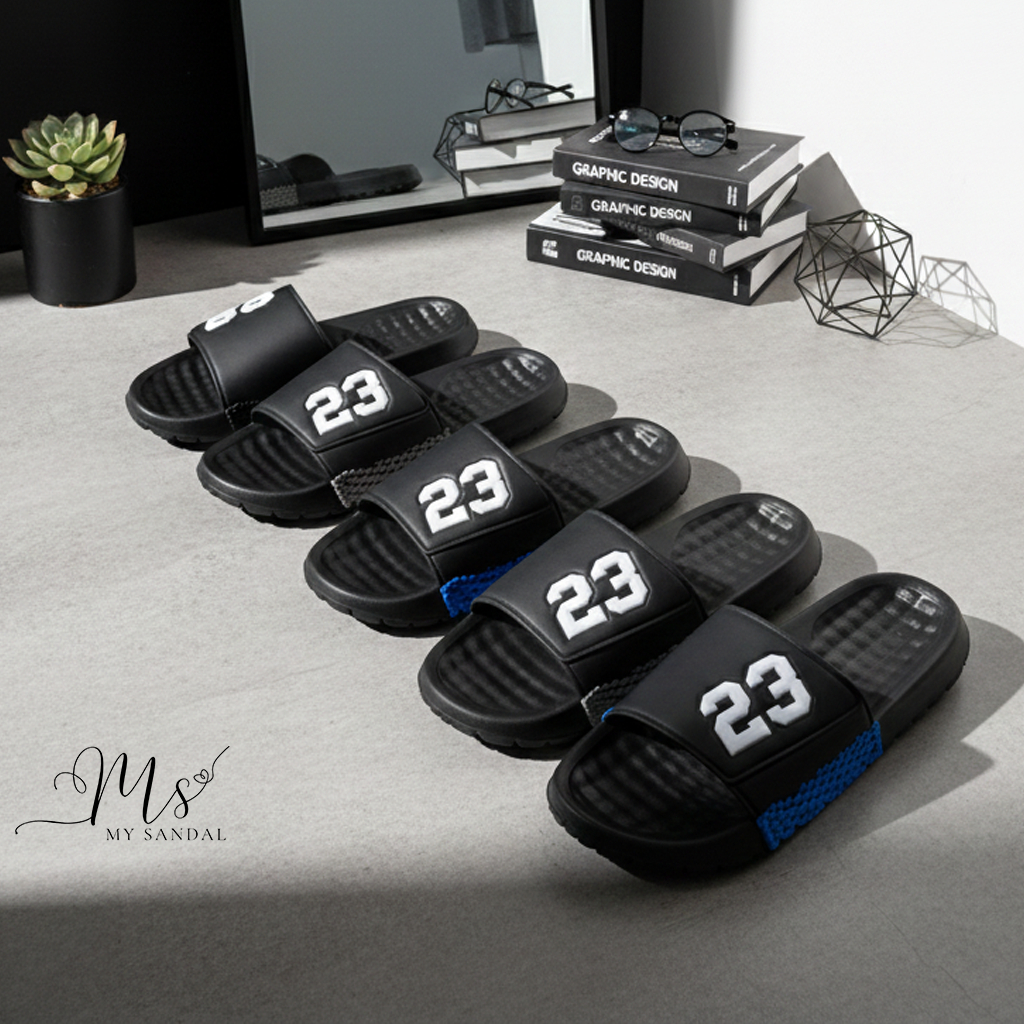 FEEDOR A-077-7 รองเท้าแตะผู้ชาย SLIP-ON 23 NUMBERS CHARACTER, PREMIUM, LIGHT MATERIAL