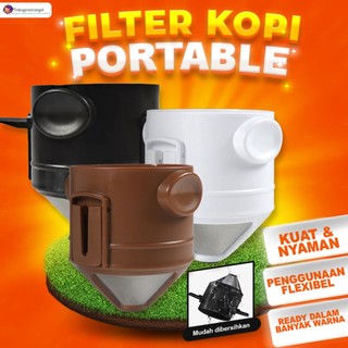Tokogrosirangel Filter Penyaring Kopi Portable Cone Coffee Dripper Hitam