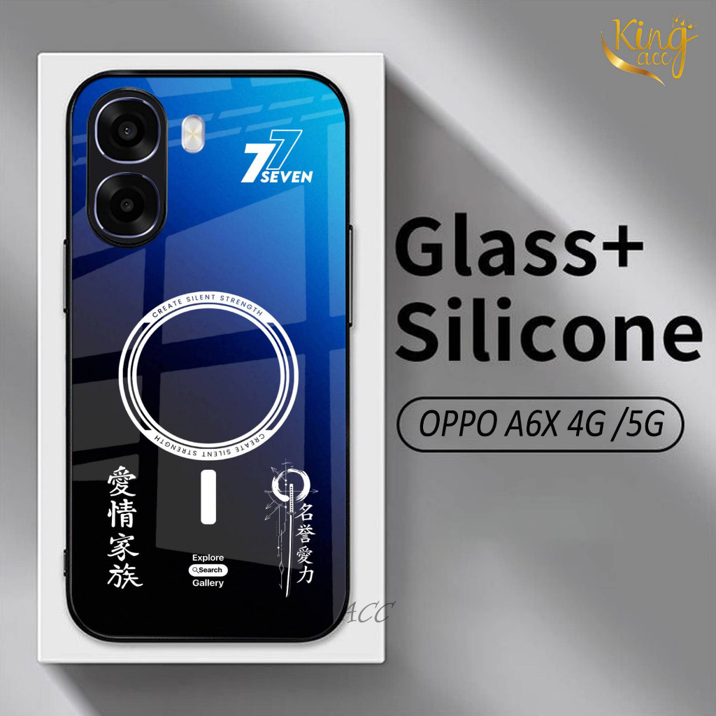 Softcase Glass Glitter สําหรับ OPPO A6X - ปลอก Hp OPPO A6X - เคสป้องกัน Hp OPPO A6X -K85