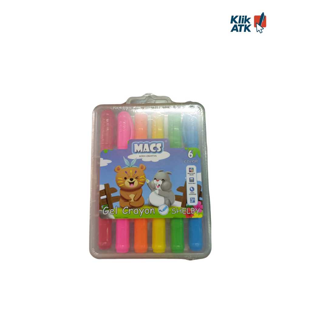 Macs Gel Crayon 6 สี - ต่อชุด