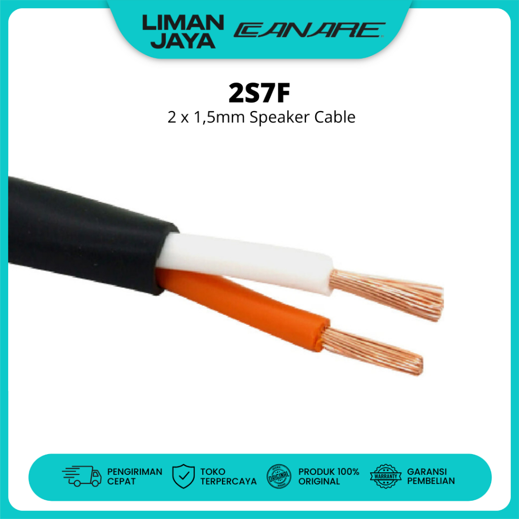 Canare 2S7F Original METERAN 100M สายลําโพง 2 ตัวนํา 2 x 1.5 มม. 2S-7F