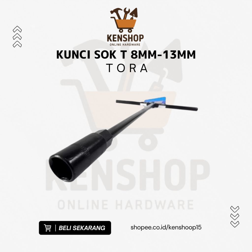 Tora T-Socket ประแจ 7MM 8MM 9MM 10MM 11MM 13MM ป้องกันสนิมทนทาน