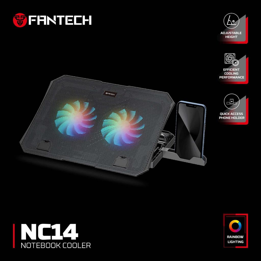 Fantech Notebook Cooler Series NC14 พร้อมขาตั้งโทรศัพท์