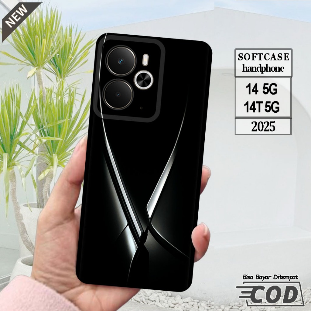 Silicone Realme 14 5G 2025 และ Case Realme 14T 5G 2025 _เคส ยืดหยุ่นสีดําใสยืดหยุ่น