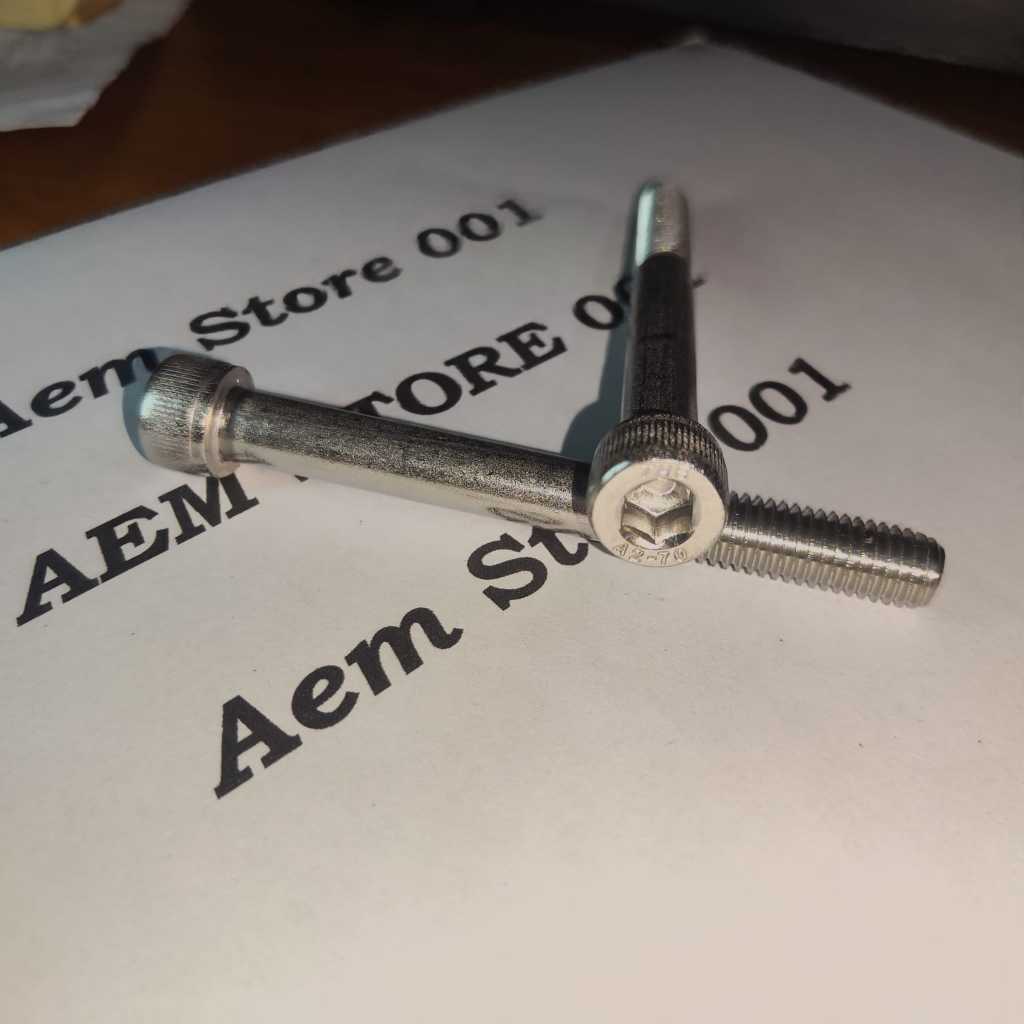 Bolt L เกลียวครึ่ง M8 x 75 (7.5ซม.) สแตนเลส 304 THE A2-70