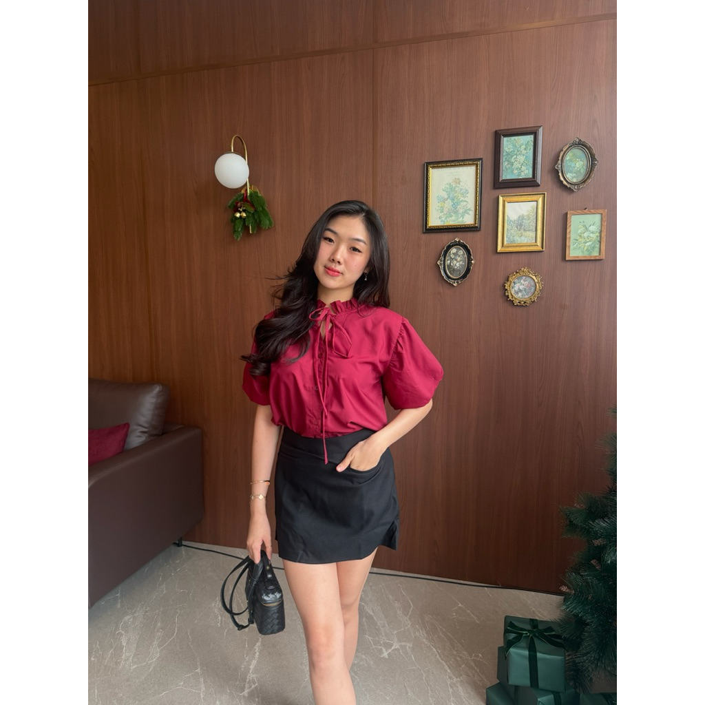 KEMEJA [Wear.klassy] Claudia Top / Ribbon Top / Womens Top / Womens Blouse / Womens Shirt