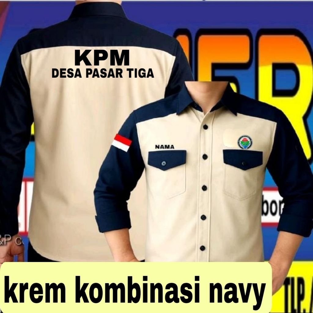 KEMEJA ครีมรวมกัน navy KPM เสื้อ KPM เสื้อ KPM ชุด KPM Pdh KPM Pdl KPM เสื้อทํางาน KPM เสื้อทํางาน K