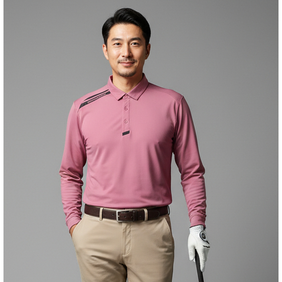 KIM YOUNG JOO LILAC Golf Shirt เสื้อยืดคอปกโปโล Padel Dryfit Tennis Jersey - สําหรับผู้ชาย