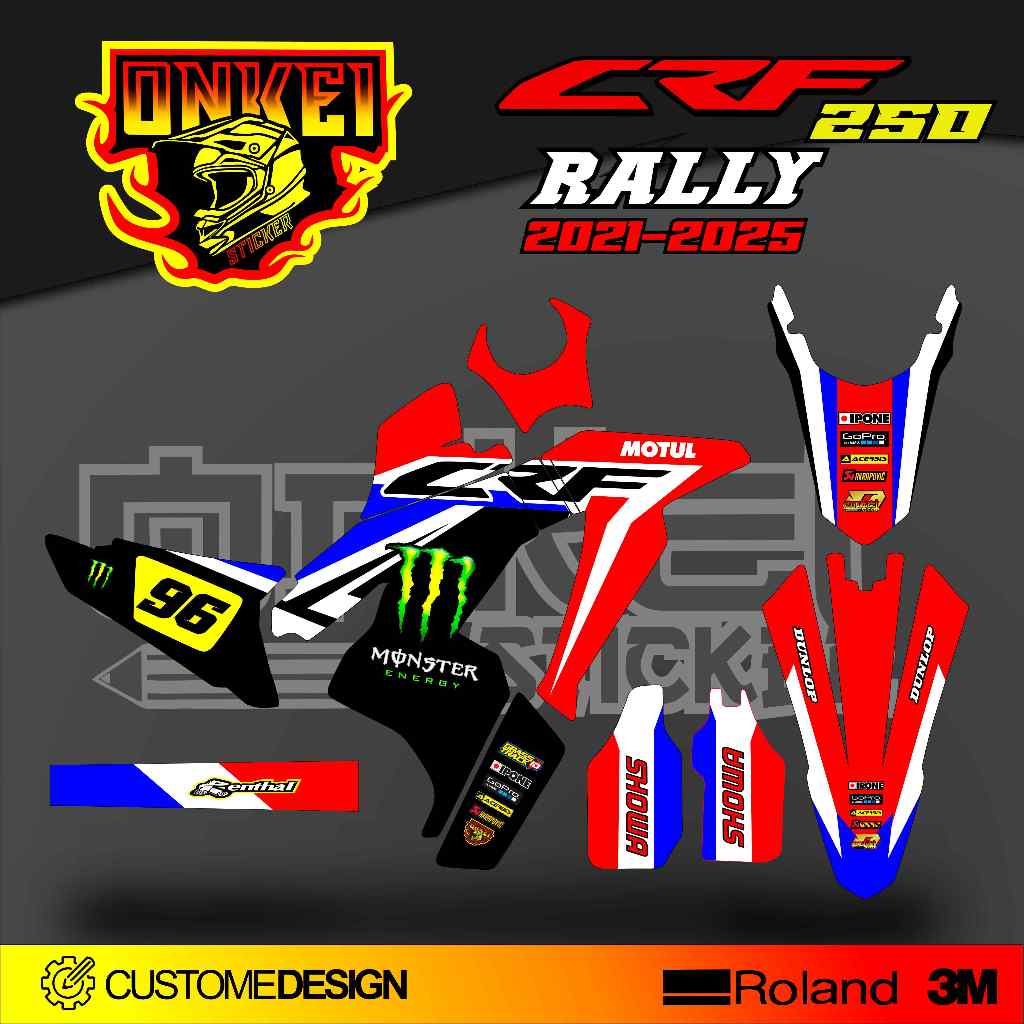 สติ๊กเกอร์ DECAL CRF 250 RALLY 2021-2025 CR6