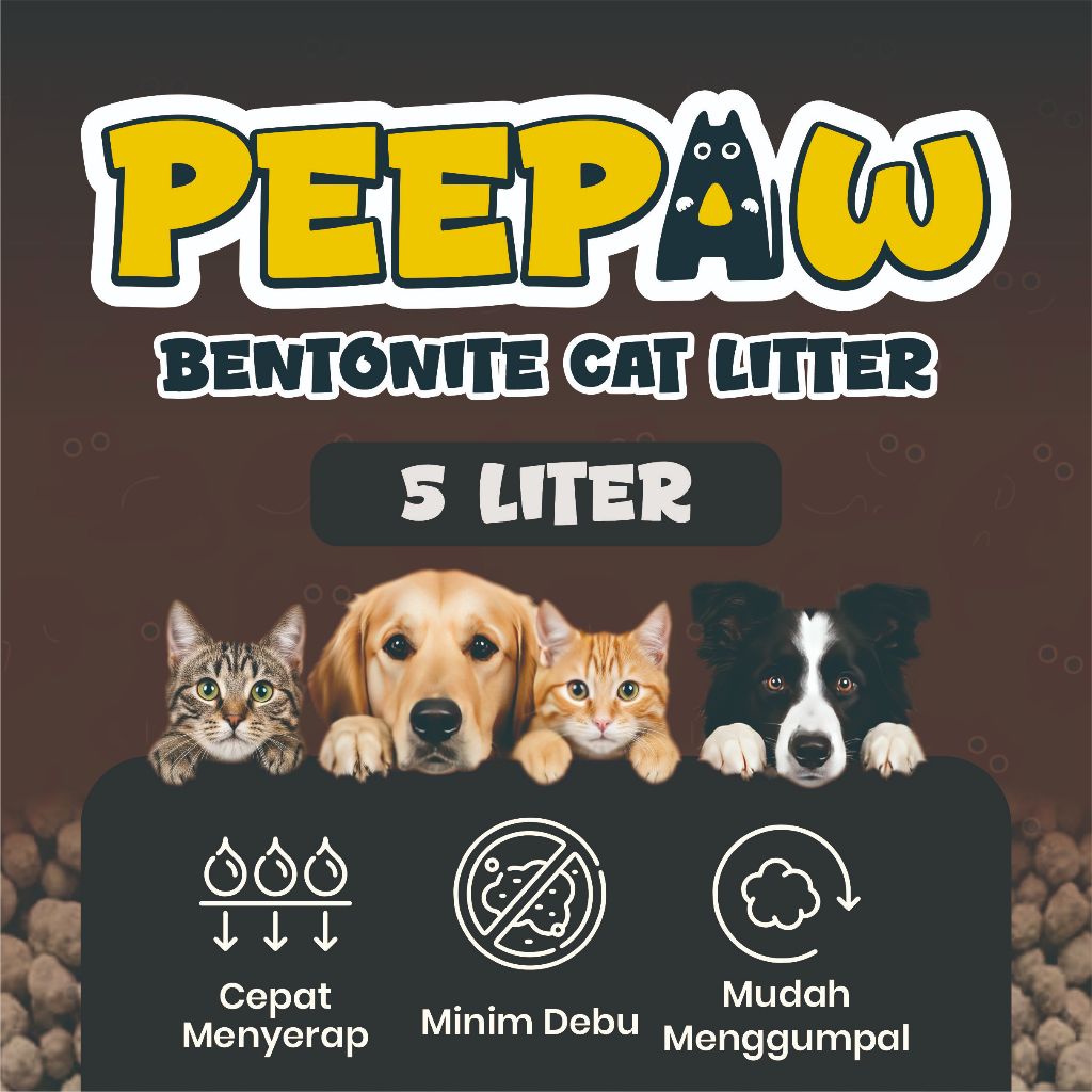 [PEEPAW] BENTONITE CAT LITTER/ CLUMPY CAT SAND/ ทรายแมวกลิ่น/ CAT SAND 5L