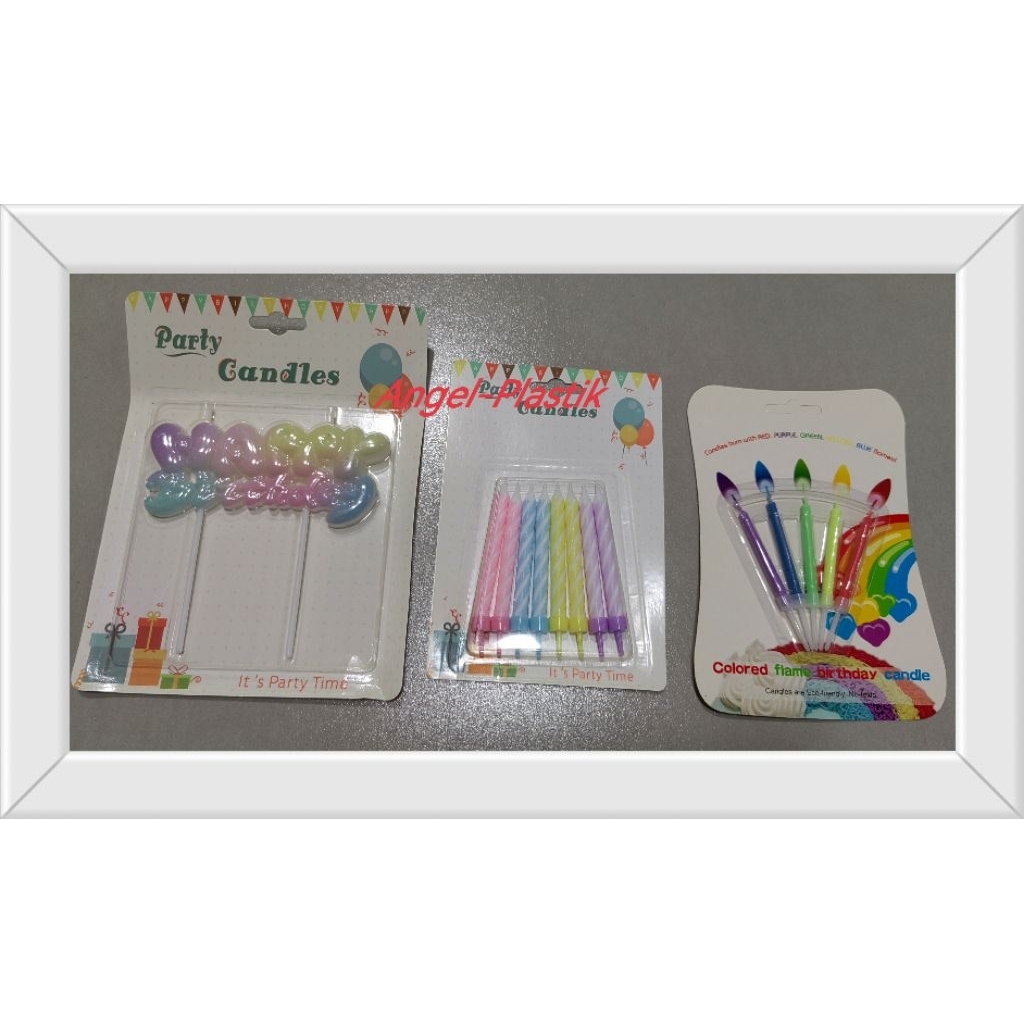 LLIN BIRTHDAY CANDLES / HAPPY BIRTHDAY / COLORFUL LETTER CANDLES