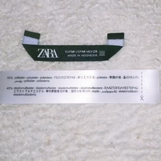 Zara m label size wash misc