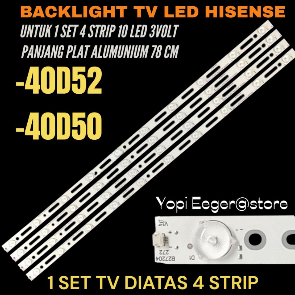 HISENSE 40 INCH TV BACKLIGHT 40D50P-40D52P 40 INCH TV BACKLIGHT