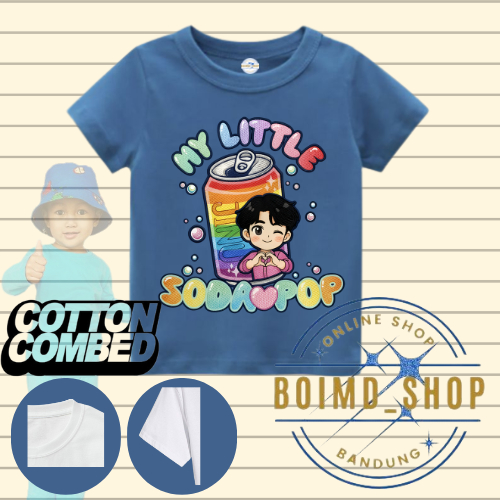 Jinu Soda Pop Cotton Combed 30s เสื้อยืดเด็กสําหรับอายุ 1-12 ปี
