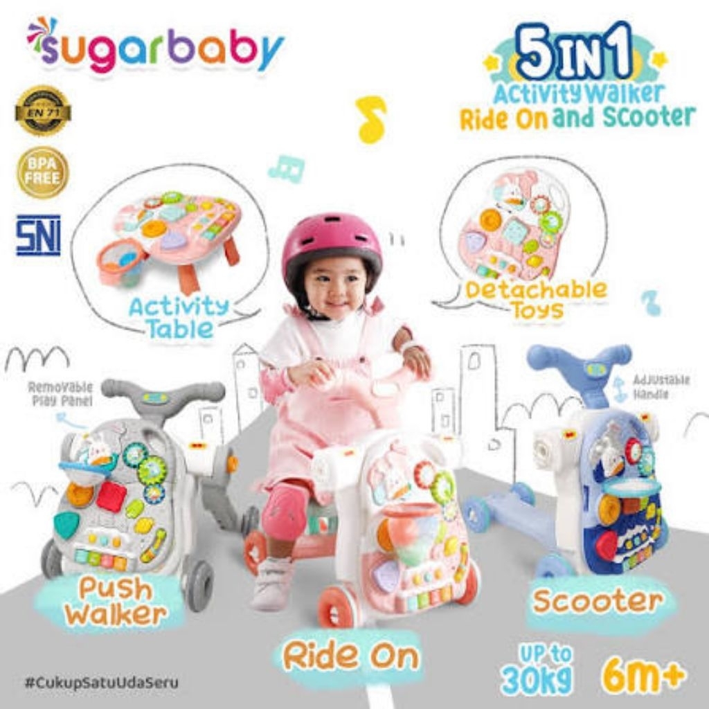 Baby Walker Sugar Baby 5in1 (MUST READ DESCRIPTION)