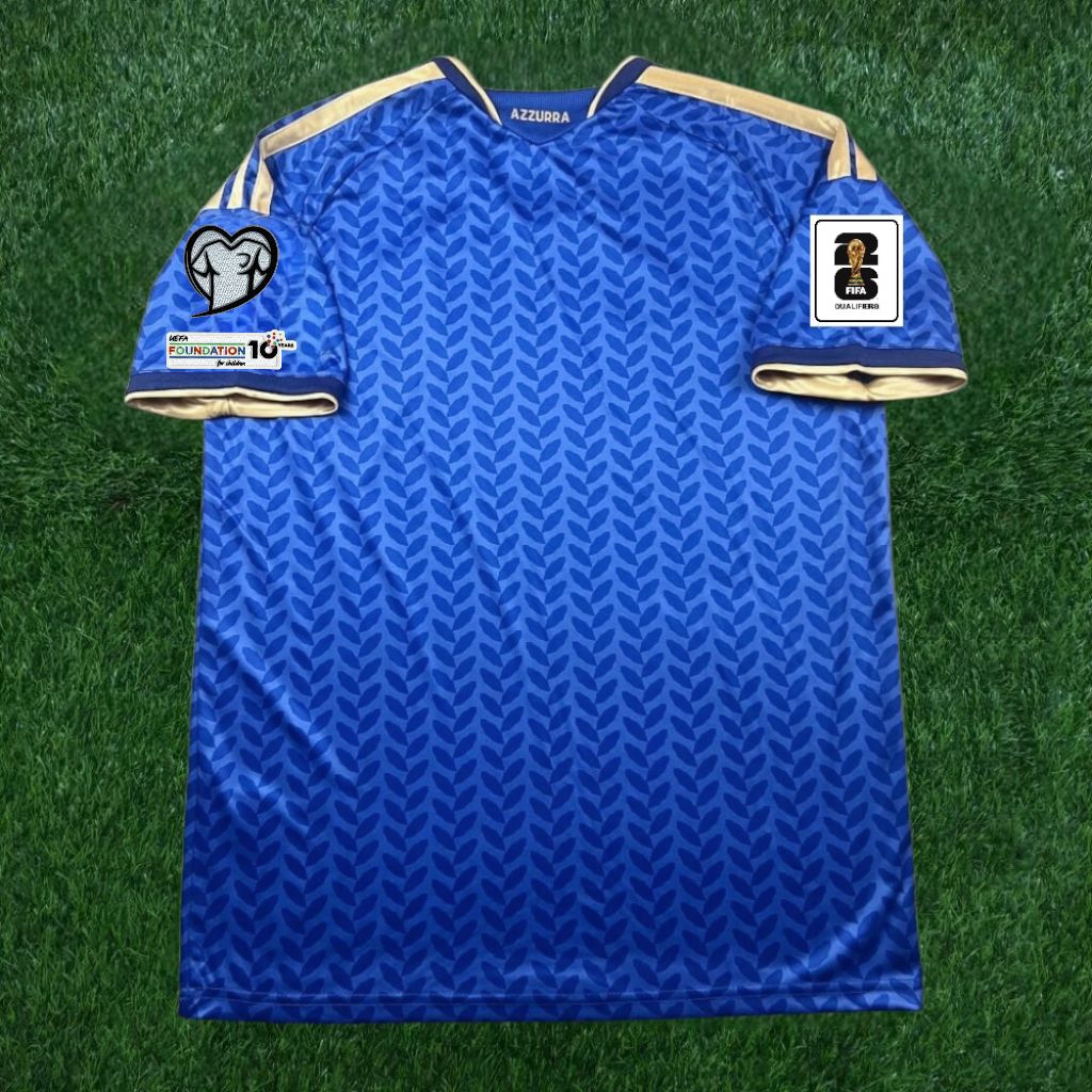 ITALY HOME FOOTBALL JERSEY FULL PATCH WORLD CUP 2026 คุณภาพสูงสุด