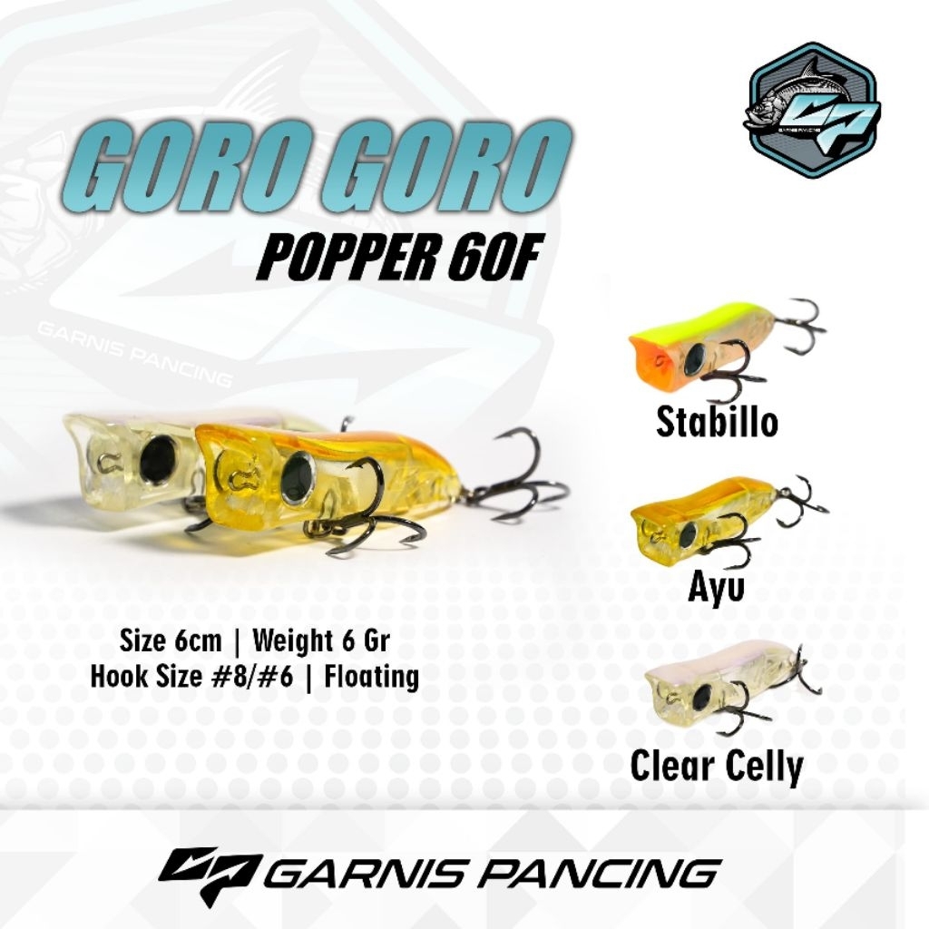 เหยื่อ POPPER GORO GORO 60F / หล่อ