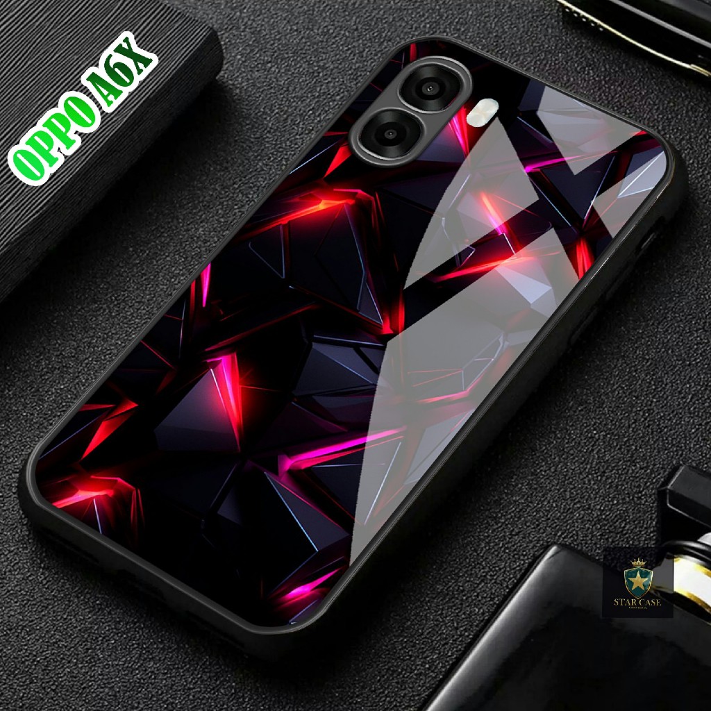 Softcase Glass Hp Terbaru Oppo A6x 2025 ซิลิโคน Hp พร้อมตัวป้องกันกล้อง เคสหรูหรา ปลอก Oppo STC1216 