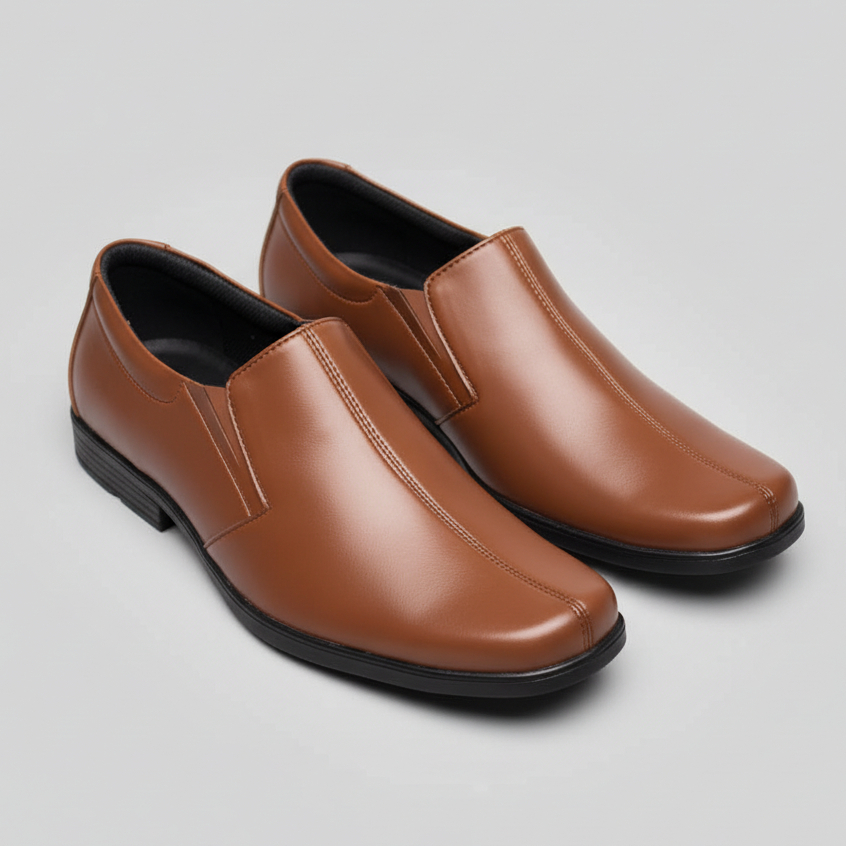 PAULMAY - รองเท้าทํางานทางการสําหรับผู้ชาย Milan 79 - Slip on Light Brown