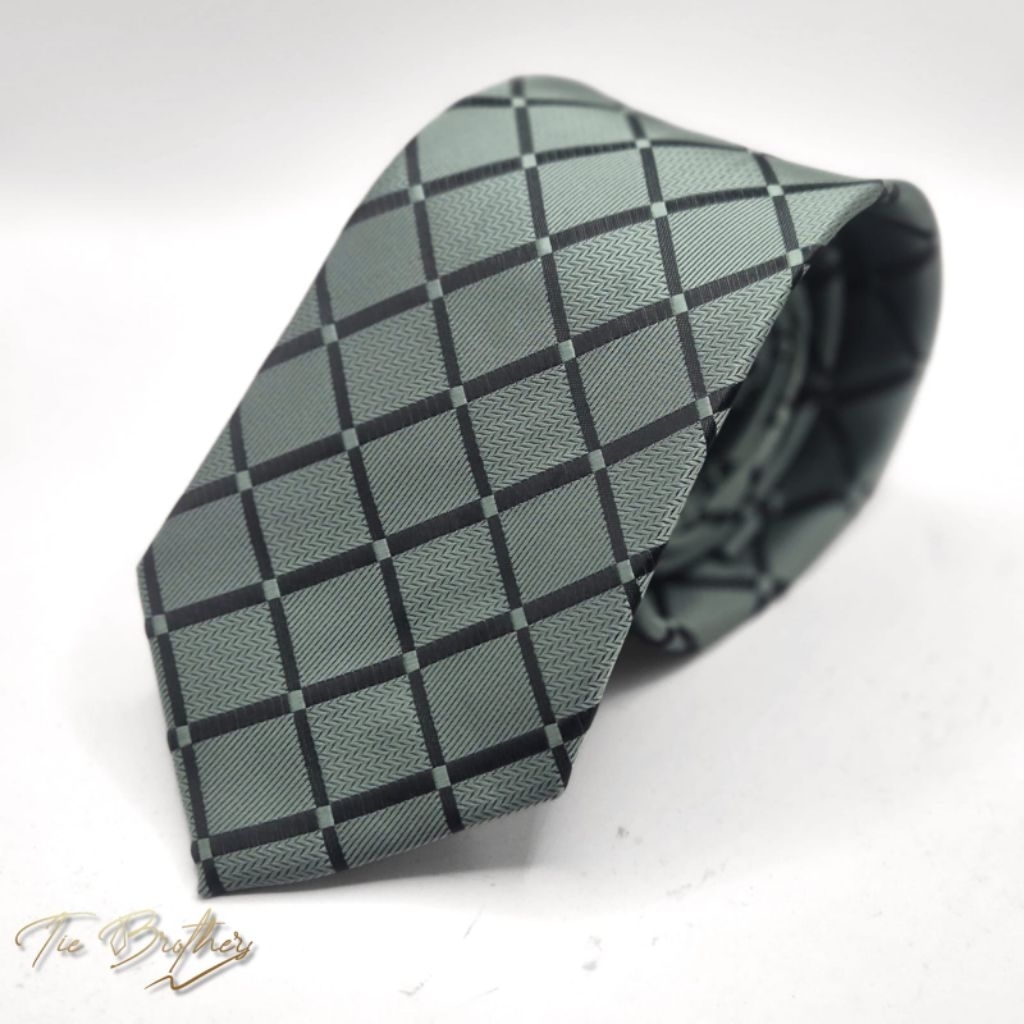 HIJAU Mens long Tie sage green matcha 3 นิ้วปกติ medium manual Tie/ทันที Tie SJZ