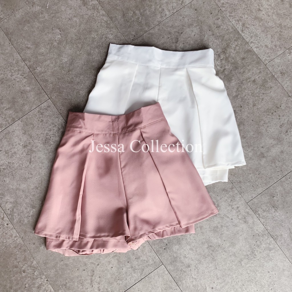 Bernike FG Layer Skort กางเกงขาสั้นผู้หญิงกระโปรง Sakura วัสดุ Simple Plain Pattern กางเกงขาสั้นลําล