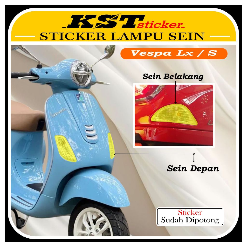 สติ๊กเกอร์ไฟเลี้ยว Vespa LX / S 125/150 | สติ๊กเกอร์ไฟเลี้ยว Vespa LX | สติ๊กเกอร์กันรอยไฟเลี้ยว Ves