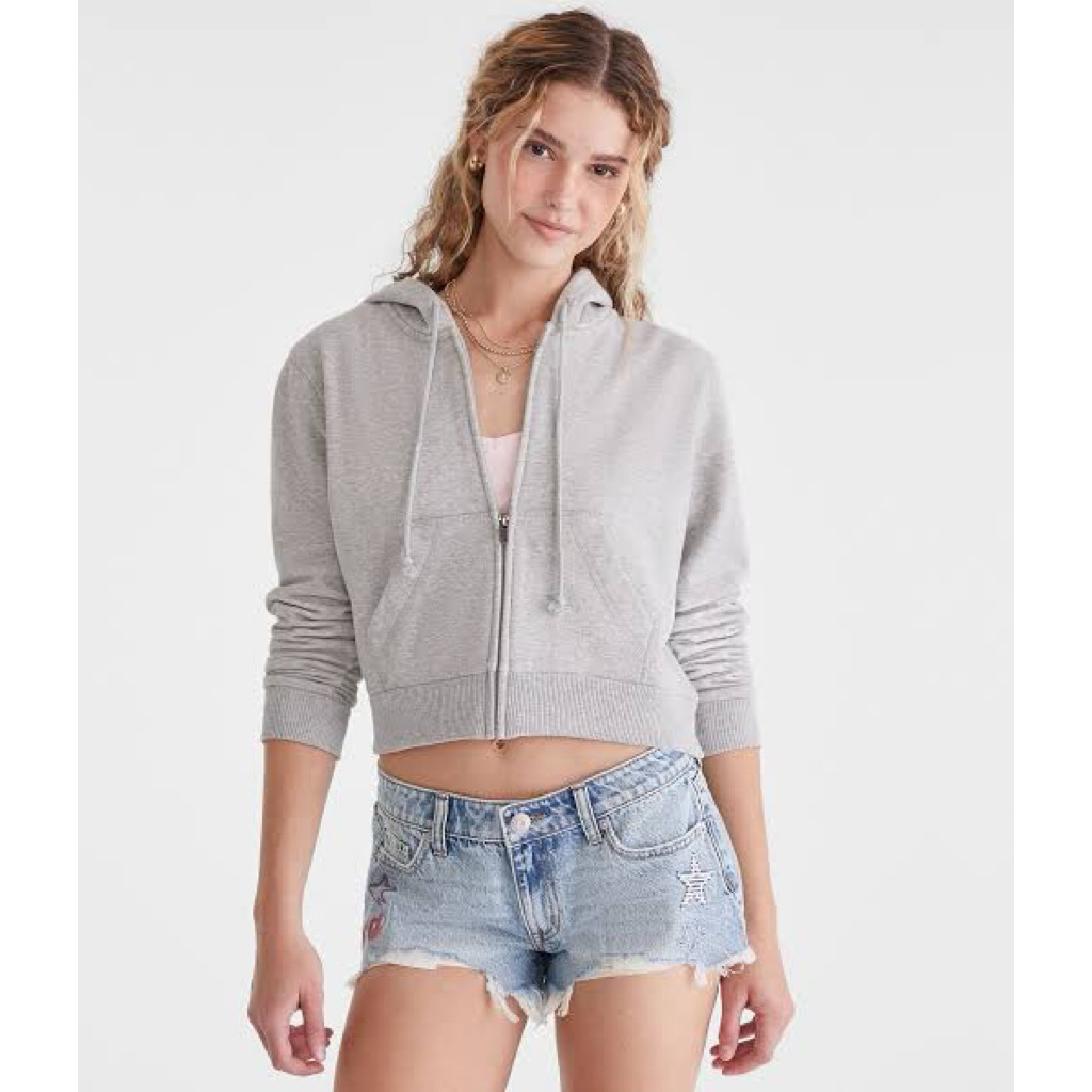 AERO HALF ZIPPER CROP SWETER & HOODIE