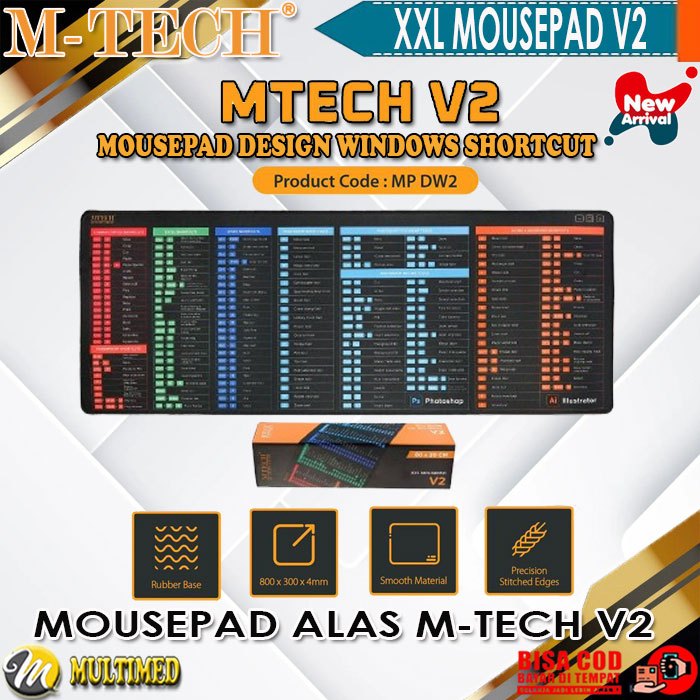 XXL M-Tech Design Windows ทางลัด V2 Mousepad