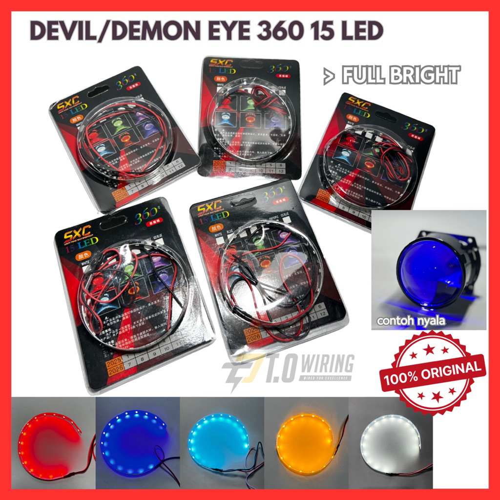 ต้นฉบับ DEVIL EYE 360 30 LED DE 360 15 LED DEVIL EYE รถจักรยานยนต์รถยนต์ DEVIL BILED PROJECTOR