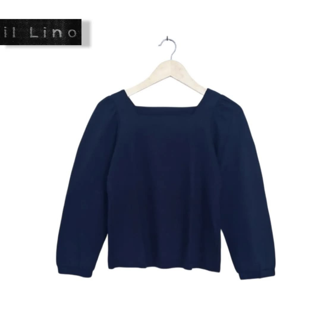 เสื้อคอเหลี่ยมพองสีกรมท่า-ดํา (CODE: B63 -20)