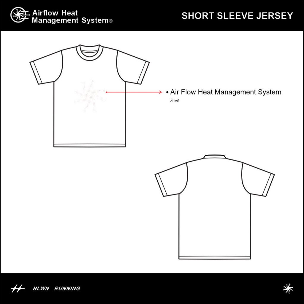 HLWN Running Unisex Short Sleeve Jersey สีดํา - Lorient - รูปที่ 2