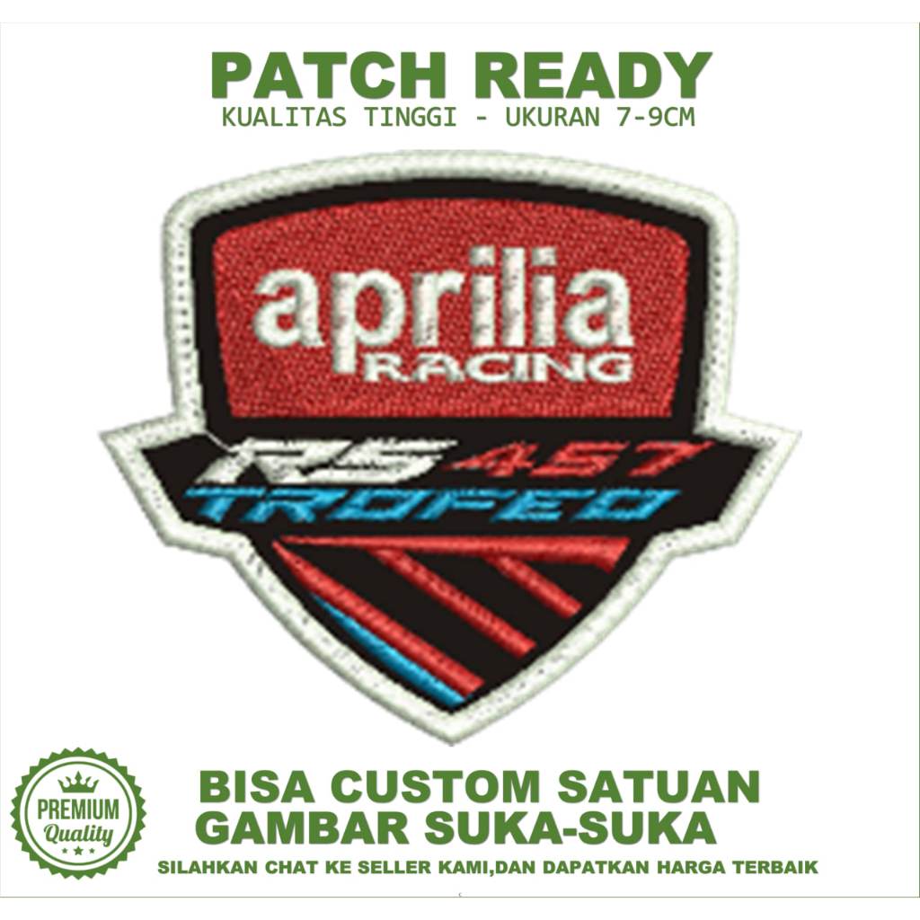 APRILIA RS TRDFED 457 EMBROIDERY TESTIMONI-BC EMBLEM PATCH