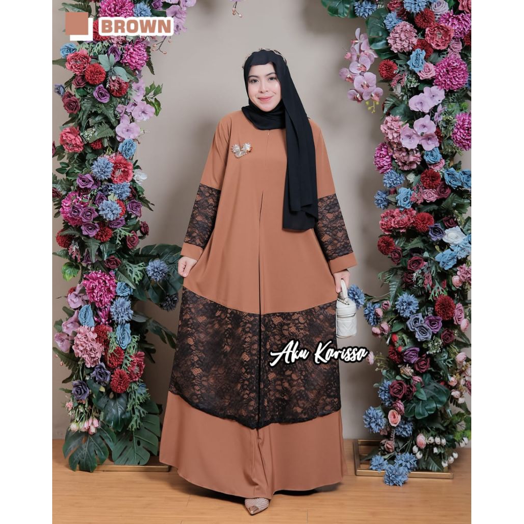 Rasyila Abaya Dress Yunara ผสม Brukat Cantly || กามีสตรีมุสลิมเรียบง่ายสําหรับเหตุการณ์เชิญอย่างเป็น