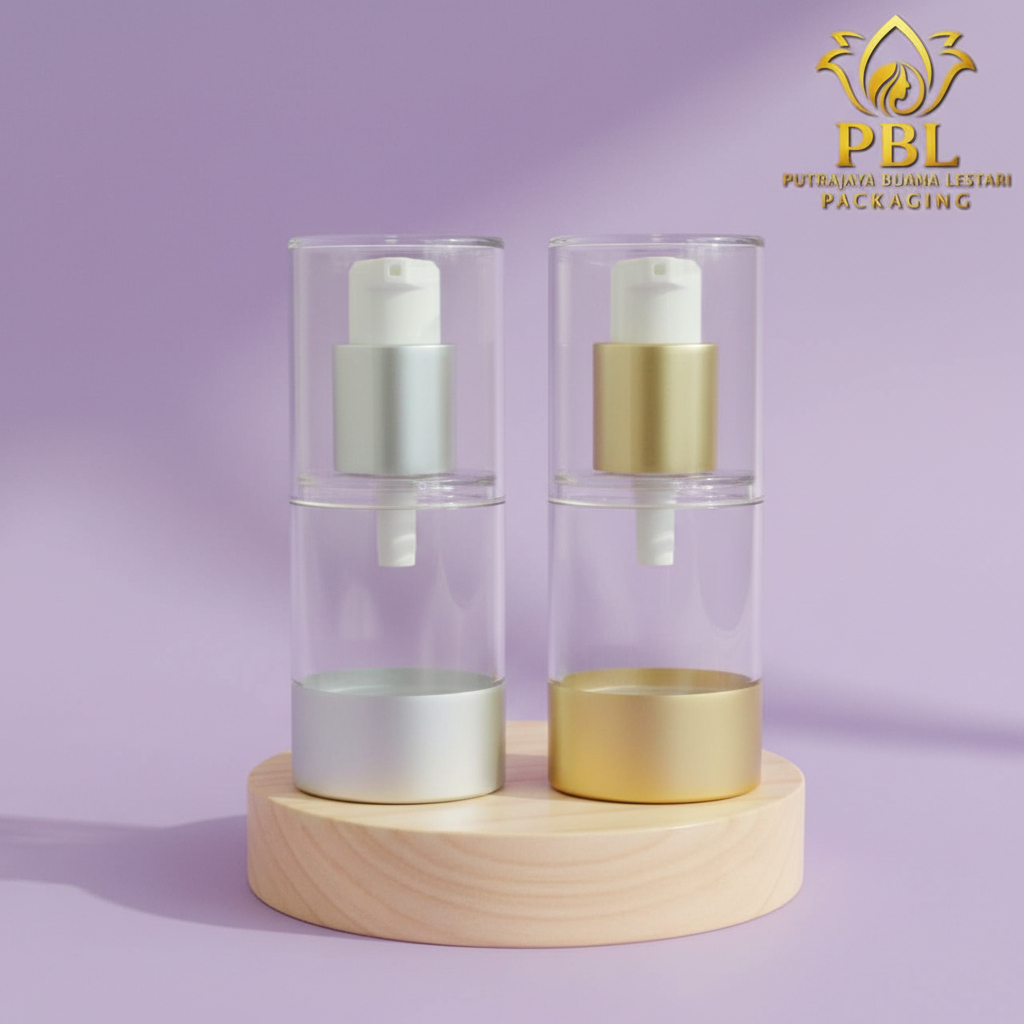 ขวดปั๊มสุญญากาศ ELIPS ขนาด 20 มล. / ขวดปั๊มเซรั่มและโลชั่นขนาด 20 มล. / ขวดพลาสติก ACRYLIC 20 มล.