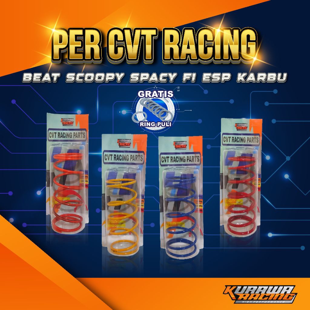 RACING CVT SPRING 1000 RPM 1200 RPM 1500 RPM 2000 RPM BEAT SCOOPY FI ESP BEAT CARBON VARIO 125 150 B