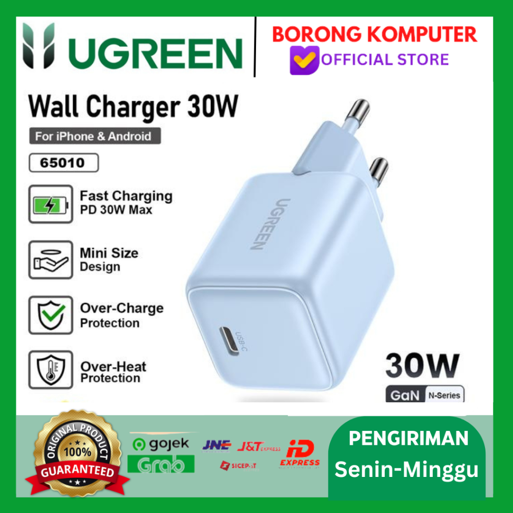 UGreen หัวชาร์จ GaN N Series Type C ชาร์จเร็ว 30W PD